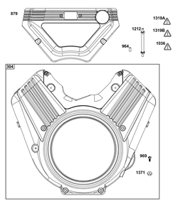Part Location Diagram of 84011177 Briggs and Stratton Cover, Carburetor/Efi